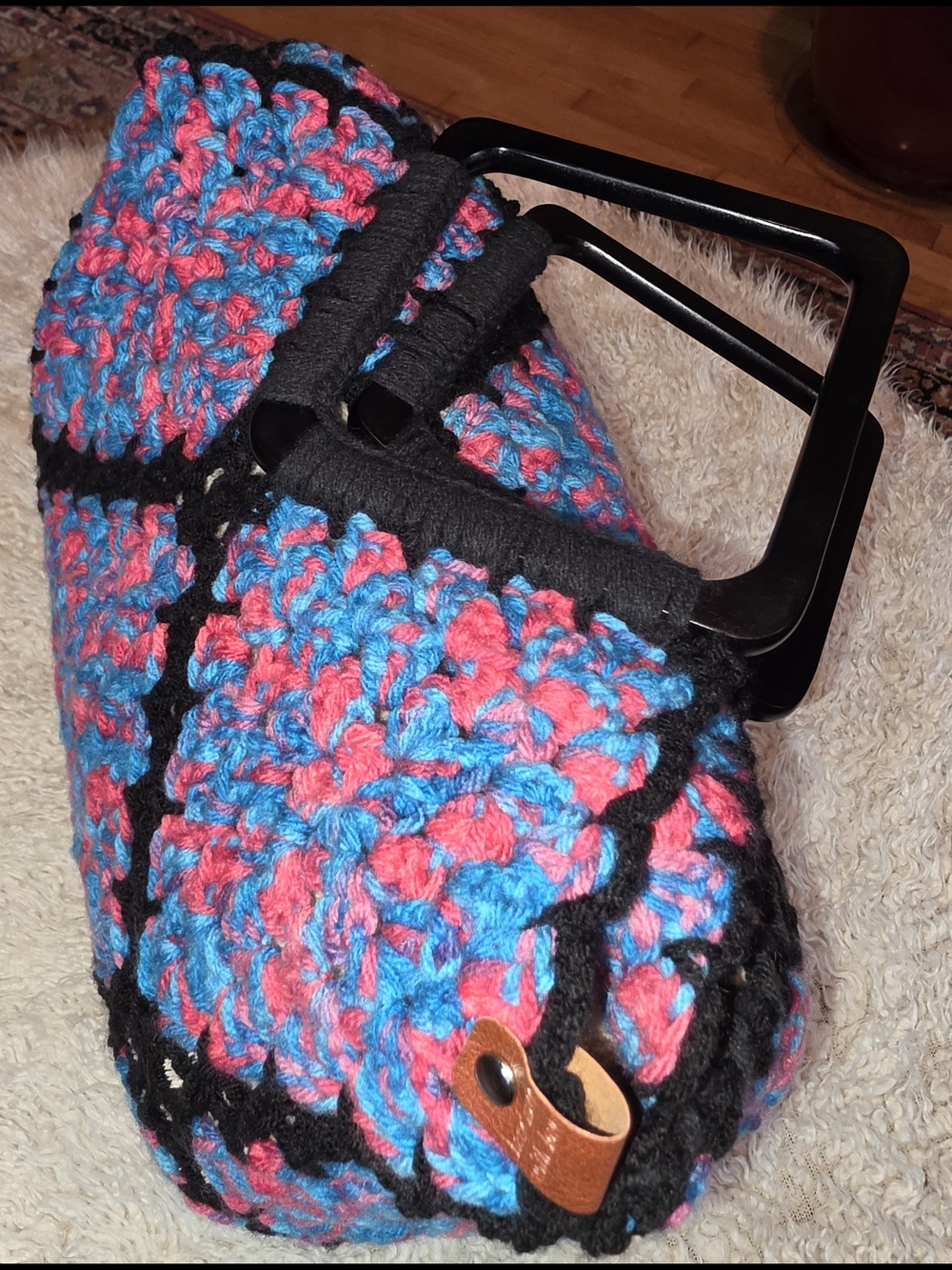 NWT Handmade Crochet "Granny Tote Bag"